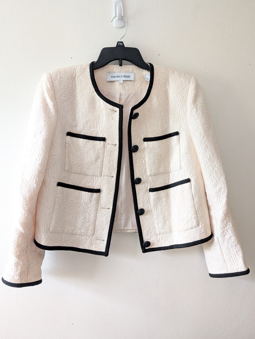 Veronica Beard Darla Lady Jacket Blazer Ivory Size 10 - Picture 6 of 14